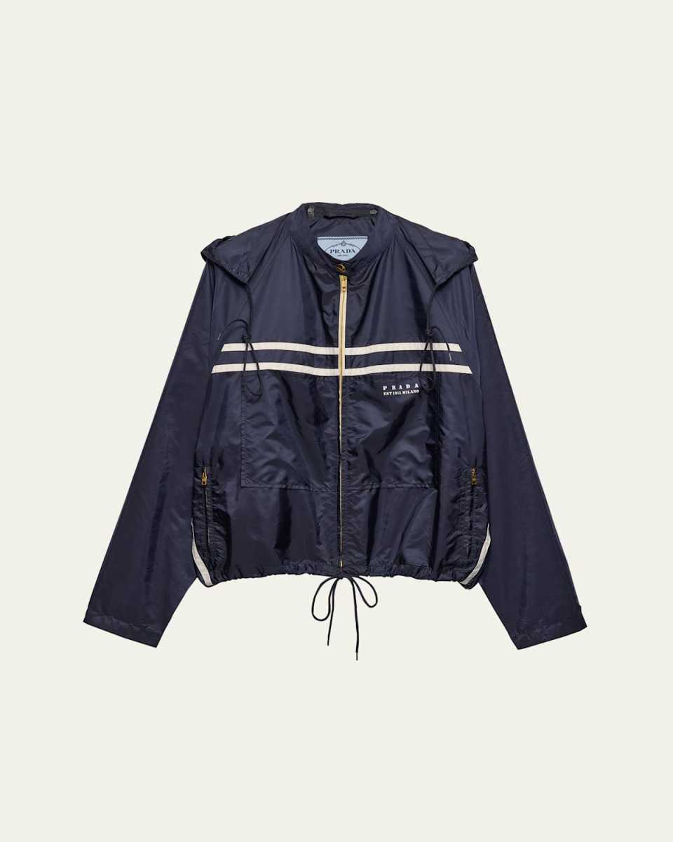 Re-Nylon Stripe Hooded Jacket